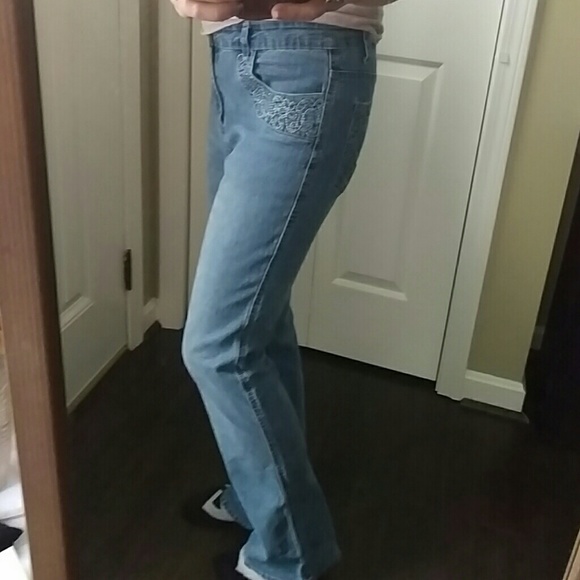 Adolfo jeans embellished pockets - Picture 3 of 8